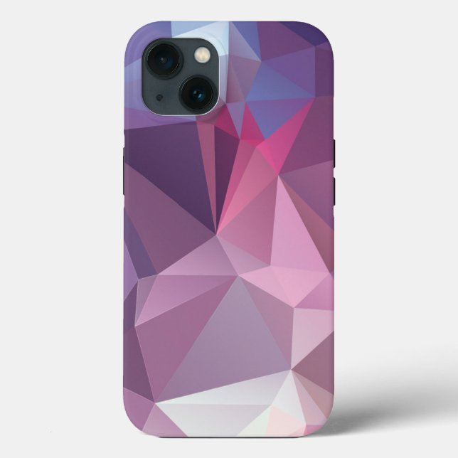Pinks Blues Abstract Pyramid Pattern Art Case-Mate iPhone Case (Back)