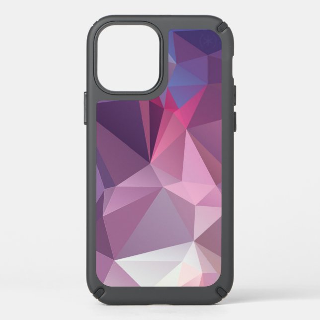 Pinks Blues Abstract Pyramid Pattern Art Speck iPhone 12 Case (Front)