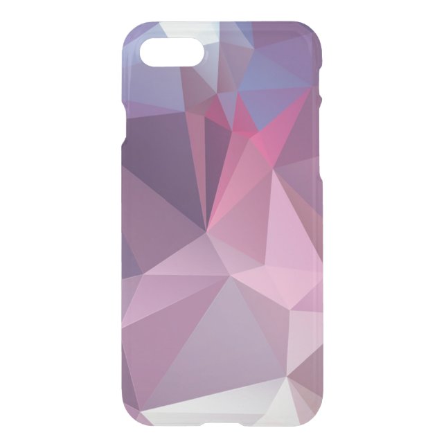 Pinks Blues Abstract Pyramid Pattern Art Uncommon iPhone Case (Back)