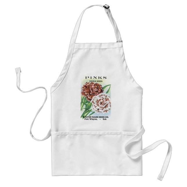 Pinks Double Mixed Wayne Bash Seed Co Adult Apron (Front)