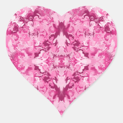 Pinks on Pinks Heart Sticker