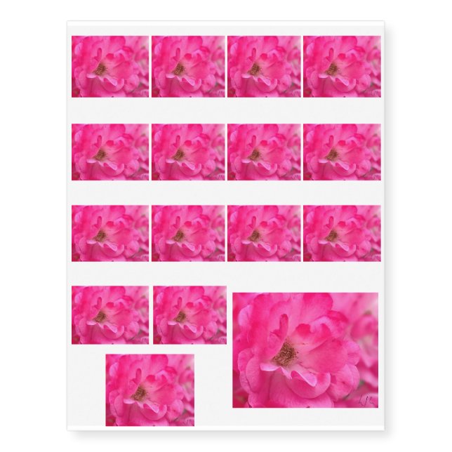Pink's Romance, Photo Artwork Temporary Tattoos (Front)