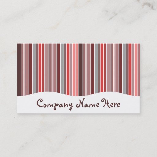 Customizable pinks : striped curtain business card templates