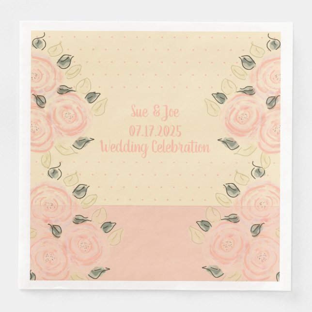 Pinks With Polka Dots Paper Dinner Napkins (Front)