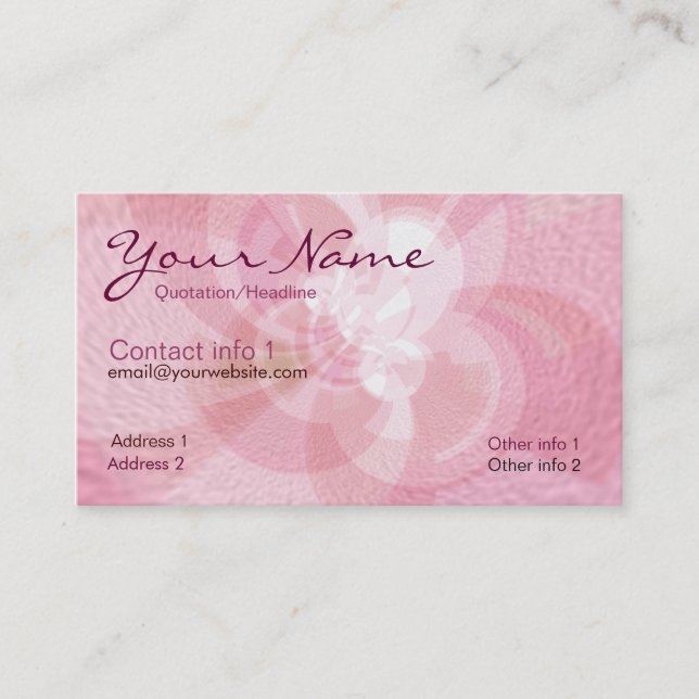 PinkSamiz Business Card (Front)