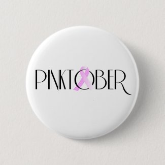 Pinktober Breast Cancer Awareness Pin Button