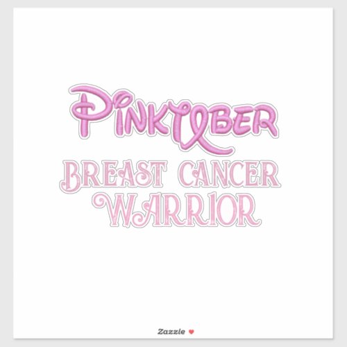 Pinktober  breast cancer awareness sticker