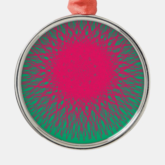pinky abstract metal ornament (Front)