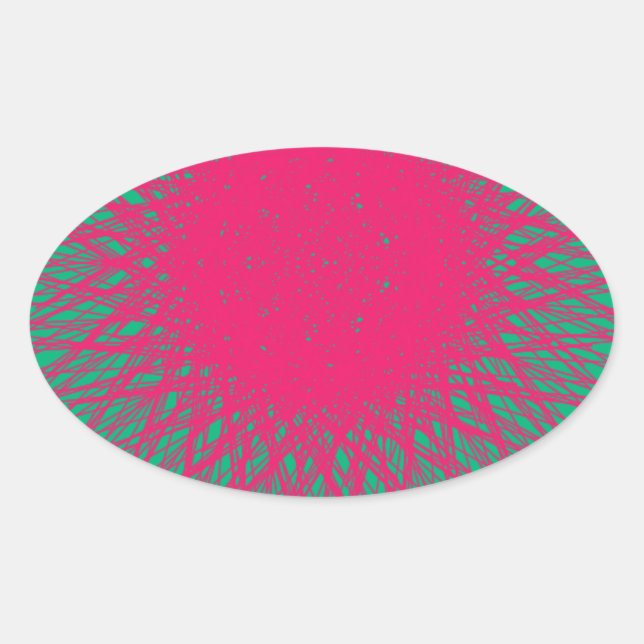 pinky abstract oval sticker (Front)