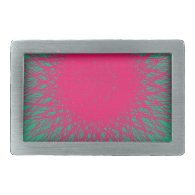 pinky abstract rectangular belt buckle (Front)