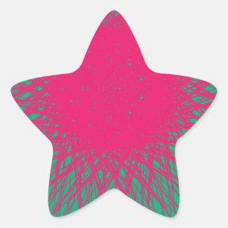pinky abstract star sticker