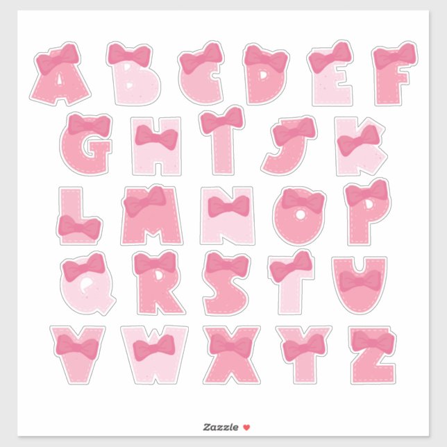 PINKY ALPHABET STICKER (Sheet)