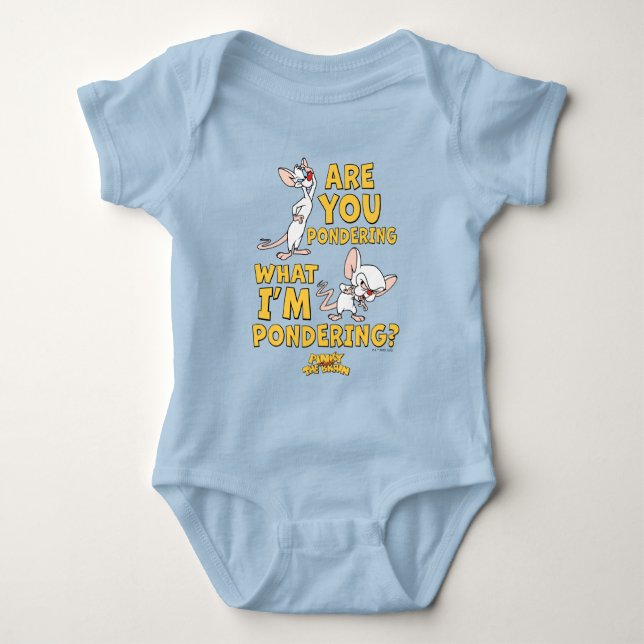Pinky and the Brain | Are You Pondering? Baby Bodysuit (Front)