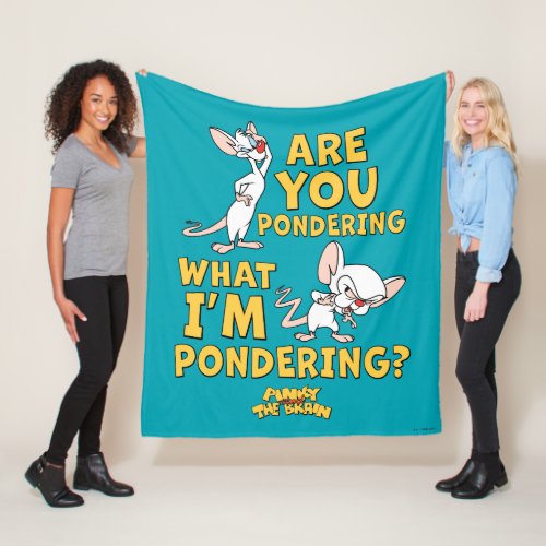 Pinky and the Brain  Are You Pondering Fleece Blanket