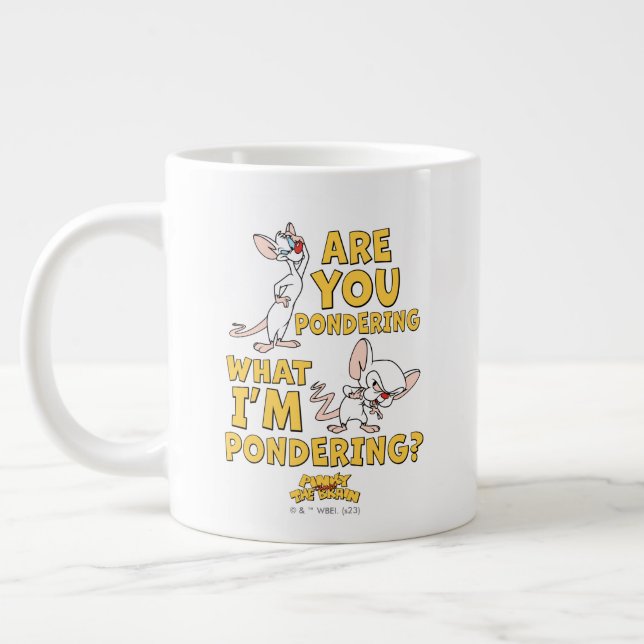 Pinky and the Brain | Are You Pondering? Giant Coffee Mug (Left)