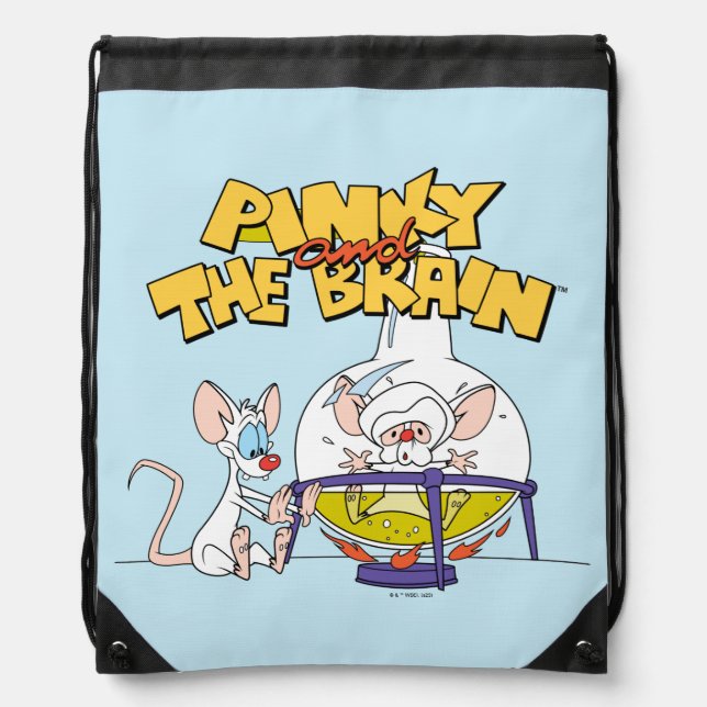 Pinky and the Brain | Laboratory Science Drawstring Bag (Front)