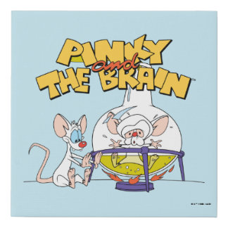 Pinky and the Brain | Laboratory Science Faux Canvas Print
