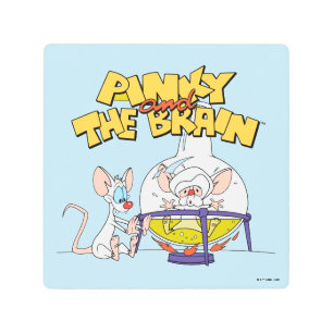 Pinky and the Brain   Laboratory Science Metal Print
