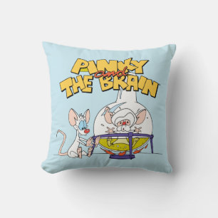 Pinky and the Brain   Laboratory Science Throw Pillow