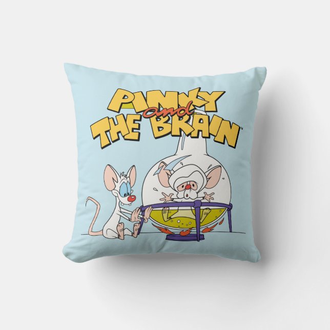 Pinky and the Brain | Laboratory Science Throw Pillow (Front)