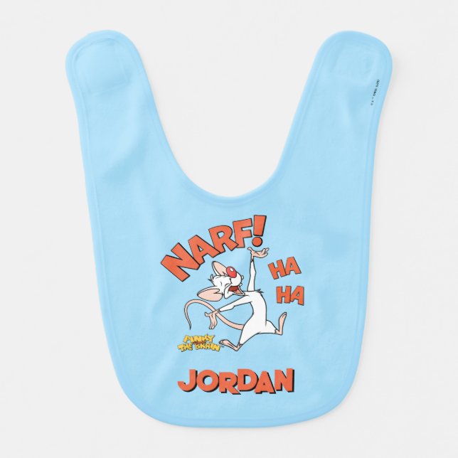 Pinky and the Brain | Pinky "Narf!" Baby Bib (Front)