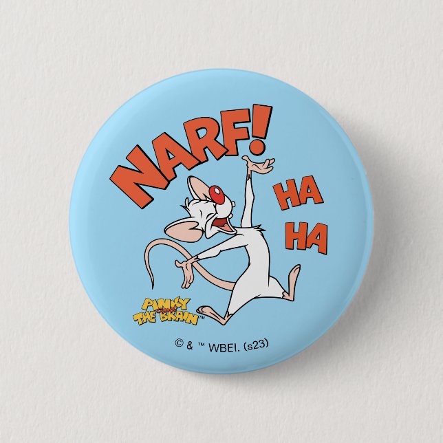 Pinky and the Brain | Pinky "Narf!" Button (Front)