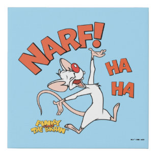 Pinky and the Brain Pinky "Narf!" Faux Canvas Print