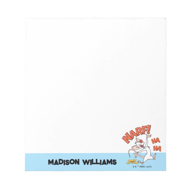 Pinky and the Brain | Pinky "Narf!" Notepad (Front)