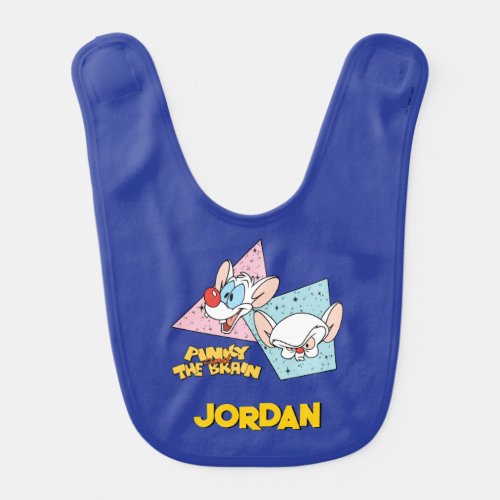 Pinky and the Brain  Retro Character Graphics Baby Bib