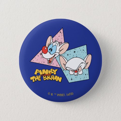 Pinky and the Brain  Retro Character Graphics Button