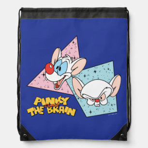 Pinky and the Brain   Retro Character Graphics Drawstring Bag