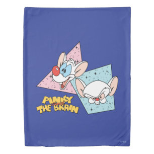Pinky and the Brain   Retro Character Graphics Duvet Cover