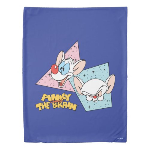 Pinky and the Brain  Retro Character Graphics Duvet Cover