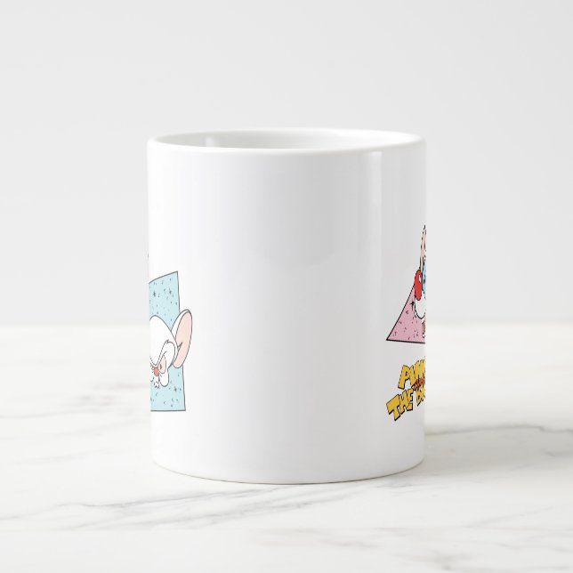 Pinky and the Brain | Retro Character Graphics Giant Coffee Mug (Front)