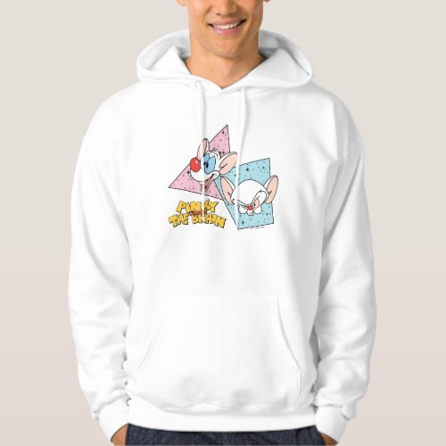 Pinky and the Brain  Retro Character Graphics Hoodie