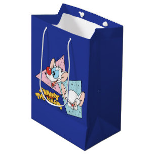 Pinky and the Brain Retro Character Graphics Medium Gift Bag
