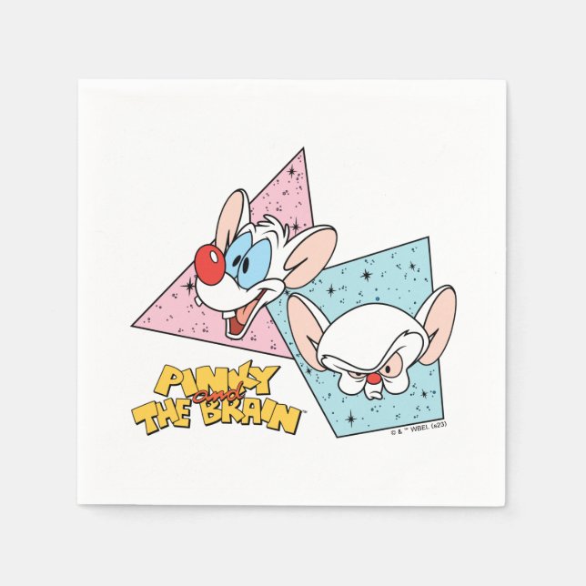Pinky and the Brain | Retro Character Graphics Napkins (Front)