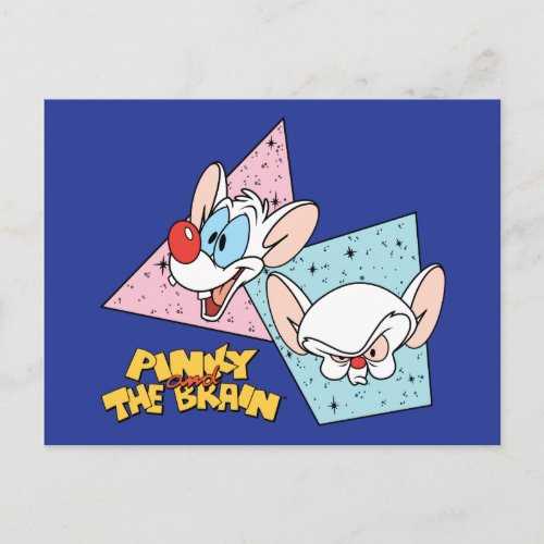 Pinky and the Brain  Retro Character Graphics Postcard