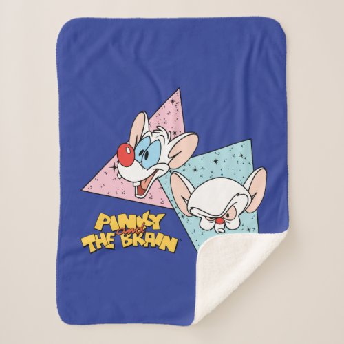 Pinky and the Brain  Retro Character Graphics Sherpa Blanket