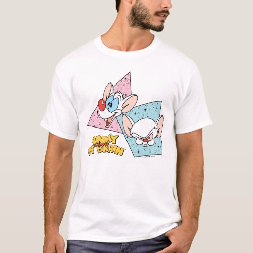 Pinky and the Brain  Retro Character Graphics T_Shirt