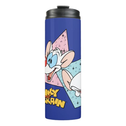 Pinky and the Brain  Retro Character Graphics Thermal Tumbler