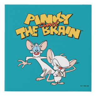 Pinky and the Brain Show Logo Faux Canvas Print