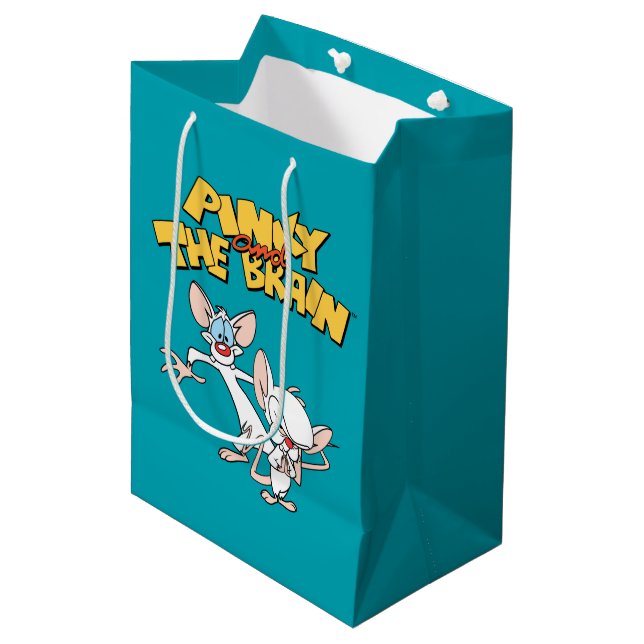 Pinky and the Brain | Show Logo Medium Gift Bag (Front Angled)