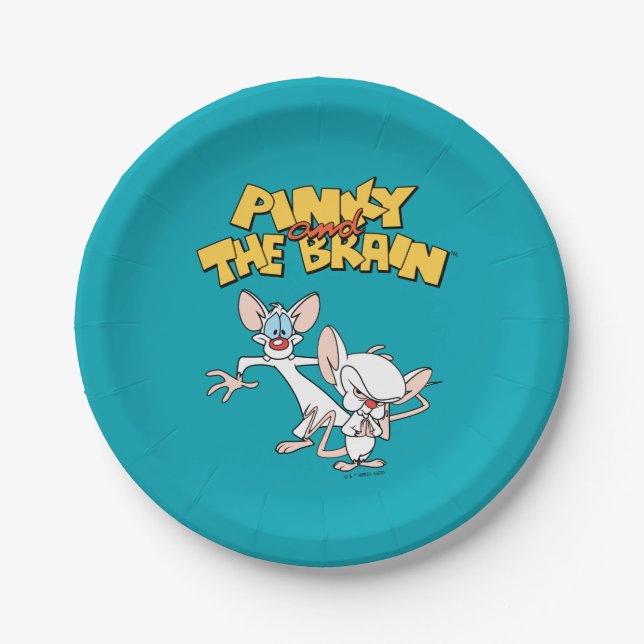 Pinky and the Brain | Show Logo Paper Plates (Front)