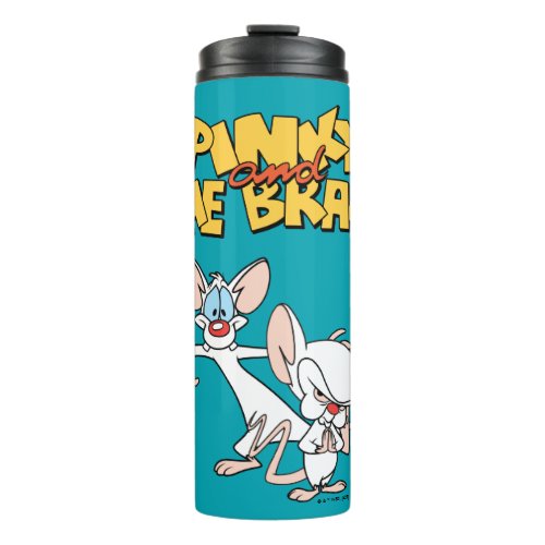 Pinky and the Brain  Show Logo Thermal Tumbler