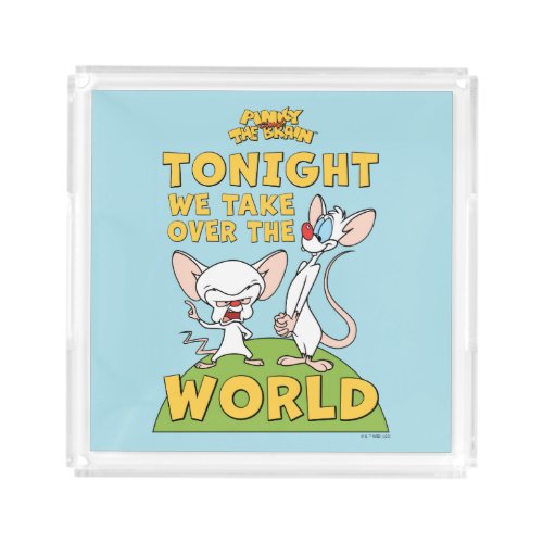 Pinky and the Brain  Take Over The World Acrylic Tray