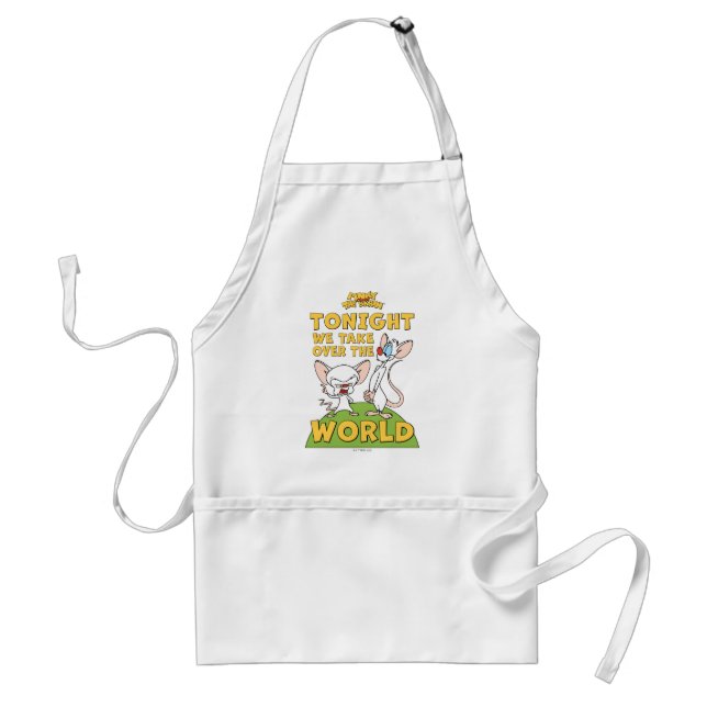 Pinky and the Brain | Take Over The World Adult Apron (Front)