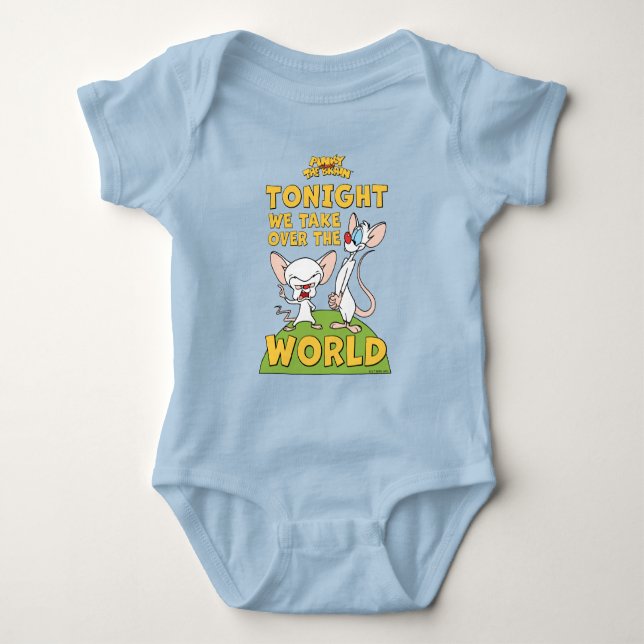 Pinky and the Brain | Take Over The World Baby Bodysuit (Front)