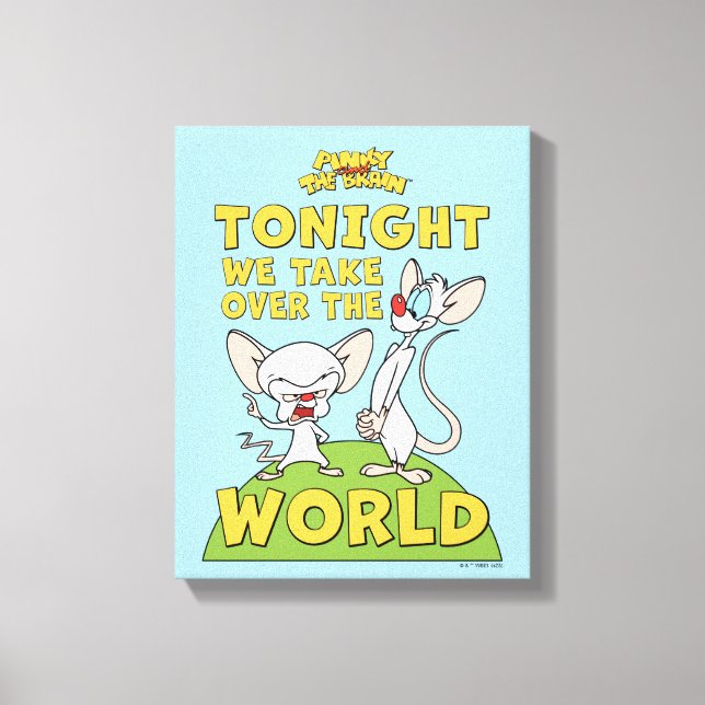 Pinky and the Brain | Take Over The World Canvas Print (Front)