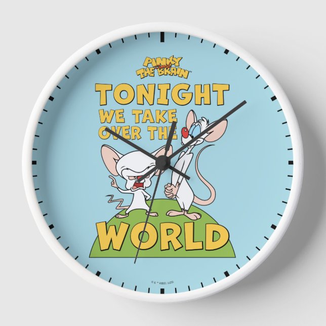 Pinky and the Brain | Take Over The World Clock (Front)